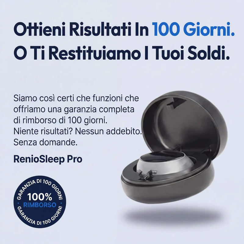 RenioSleep Pro — Elimina il Russamento e l'Apnea del Sonno
